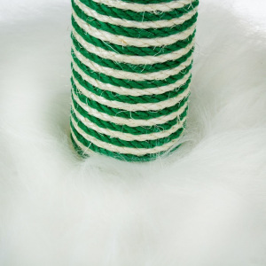 Домик маленький для кошек, мех/велюр, 34 х 34 х 60 см, зеленый Домик маленький для кошек, мех/велюр, 34 х 34 х 60 см, зеленый