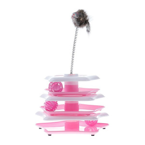 Игровой комплекс "Пирамида" с большой мышью 7,5 см и 3 шариками (1 светящийся), микс цветов 39375 Игровой комплекс "Пирамида" с большой мышью 7,5 см и 3 шариками (1 светящийся), микс цветов 39375