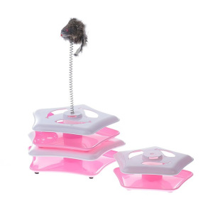 Игровой комплекс "Пирамида" с большой мышью 7,5 см и 3 шариками (1 светящийся), микс цветов 39375 Игровой комплекс "Пирамида" с большой мышью 7,5 см и 3 шариками (1 светящийся), микс цветов 39375