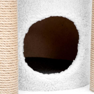 Игровой комплекс с домиком, 3 площадками и игрушкой, 50х50х85 см, светло-серый Игровой комплекс с домиком, 3 площадками и игрушкой, 50х50х85 см, светло-серый