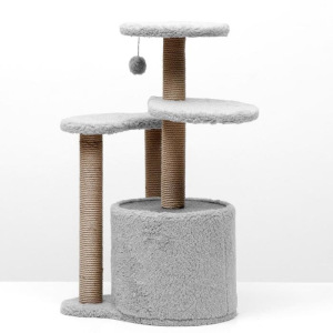 Игровой комплекс с домиком, 3 площадками и игрушкой, 50х50х85 см, тёмно-серый 6260329 Игровой комплекс с домиком, 3 площадками и игрушкой, 50х50х85 см, тёмно-серый 6260329