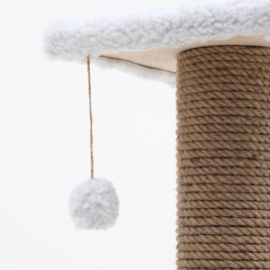 Игровой комплекс с домиком, горкой и площадкой, 59х34х120 см, джут, ковролин, светло-серый Игровой комплекс с домиком, горкой и площадкой, 59х34х120 см, джут, ковролин, светло-серый