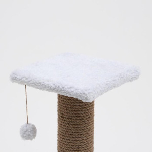 Игровой комплекс с домиком, горкой и площадкой, 59х34х120 см, джут, ковролин, светло-серый Игровой комплекс с домиком, горкой и площадкой, 59х34х120 см, джут, ковролин, светло-серый