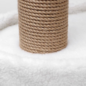 Игровой комплекс с домиком и горкой, 3 площадки, 80х40х98 см, джут, ковролин, светло-бежевый Игровой комплекс с домиком и горкой, 3 площадки, 80х40х98 см, джут, ковролин, светло-бежевый