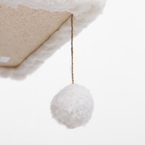 Игровой комплекс с домиком и горкой, 60х39х97 см, джут, ковролин, светло-бежевый Игровой комплекс с домиком и горкой, 60х39х97 см, джут, ковролин, светло-бежевый