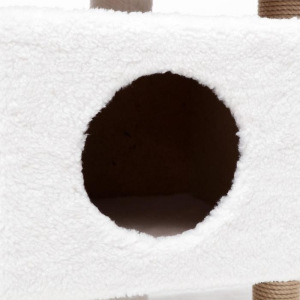 Игровой комплекс с домиком и горкой, 60х39х97 см, джут, ковролин, светло-бежевый Игровой комплекс с домиком и горкой, 60х39х97 см, джут, ковролин, светло-бежевый