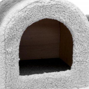 Игровой комплекс с домиком и горкой, 80х40х98 см, джут, ковролин, тёмно-серый Игровой комплекс с домиком и горкой, 80х40х98 см, джут, ковролин, тёмно-серый