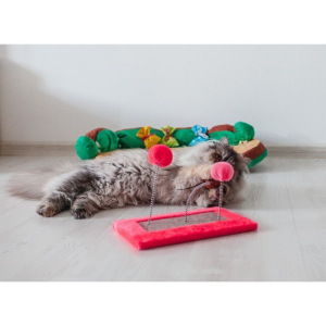 Игрушка для кошек с 3 дразнилками и когтеточкой, 27 х 15,5 х 25 см микс цветов Игрушка для кошек с 3 дразнилками и когтеточкой, 27 х 15,5 х 25 см микс цветов