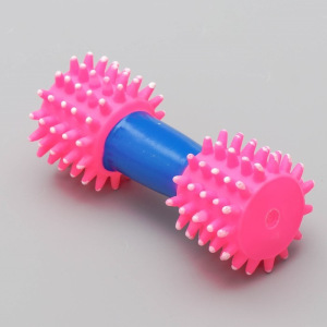 Игрушка для собак пищащая "Массажная гантель", 14 см, микс цветов Игрушка для собак пищащая "Массажная гантель", 14 см, микс цветов