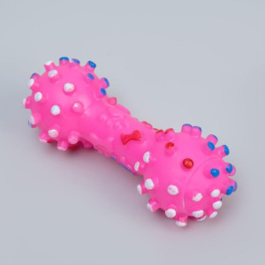 Игрушка пищащая "Гантель малая" для собак, 12,5 см, розовая Игрушка пищащая "Гантель малая" для собак, 12,5 см, розовая