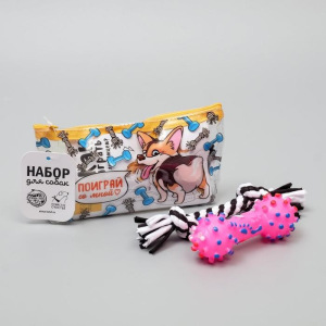 Игрушки для собаки «Поиграй со мной» гантель, канат Игрушки для собаки «Поиграй со мной» гантель, канат