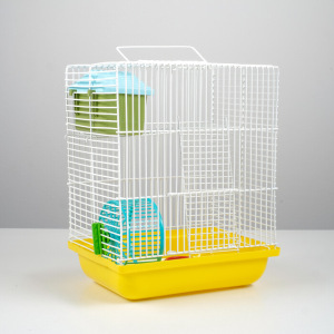 Клетка 2-х этажная для джунгариков Зооник, 22,5 х 16,5 х 28 см, микс цветов Клетка 2-х этажная для джунгариков Зооник, 22,5 х 16,5 х 28 см, микс цветов