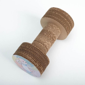 Когтеточка из картона с кошачьей мятой «Кото-йога», гантель Когтеточка из картона с кошачьей мятой «Кото-йога», гантель