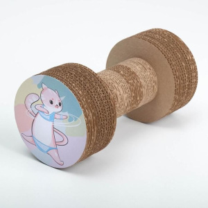 Когтеточка из картона с кошачьей мятой «Кото-йога», гантель Когтеточка из картона с кошачьей мятой «Кото-йога», гантель