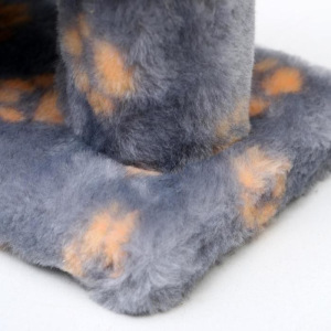 Когтеточка "Горка" мини-версия, 29 х 14 х 14 см, ковролин, серая с лапками Когтеточка "Горка" мини-версия, 29 х 14 х 14 см, ковролин, серая с лапками