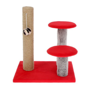 Когтеточка "Столбик" с двумя грибами, джут 43 х 36 х 31 см, МИКС ЦВЕТОВ Когтеточка "Столбик" с двумя грибами, джут 43 х 36 х 31 см, МИКС ЦВЕТОВ