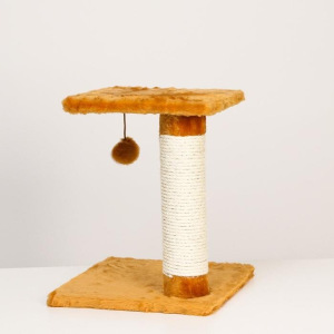 Когтеточка с площадкой 36 x 36 x 45 см, сизаль, микс цветов Когтеточка с площадкой 36 x 36 x 45 см, сизаль, микс цветов