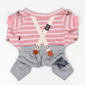 Комбинезон зимний "Малышка", размер S (ДС 24, ОШ 20-24 ОГ 29-36), серо-розовый Комбинезон зимний "Малышка", размер S (ДС 24, ОШ 20-24 ОГ 29-36), серо-розовый