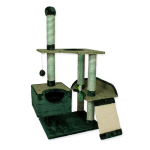 Комплекс для кошек "Зооник", многоуровневый с горкой, сизаль, 94 х 52 х 138 см, зелёный Комплекс для кошек "Зооник", многоуровневый с горкой, сизаль, 94 х 52 х 138 см, зелёный