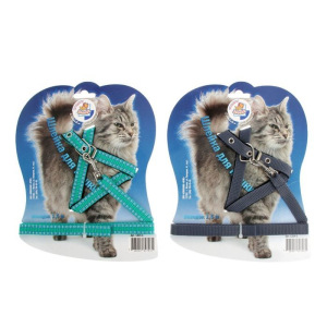 Комплект амуниции Зооник, шлейка и поводок 1,5 м микс цветов Комплект амуниции Зооник, шлейка и поводок 1,5 м микс цветов