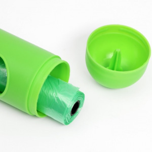 Контейнер с пакетами для уборки за собаками (рулон 15 пакетов 29х21 см), зелёный Контейнер с пакетами для уборки за собаками (рулон 15 пакетов 29х21 см), зелёный