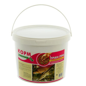 Корм для рыб "ЗООМИР. ГРАН-ПРИ", плавающие гранулы, ведро 10 л, 2.5 кг Корм для рыб "ЗООМИР. ГРАН-ПРИ", плавающие гранулы, ведро 10 л, 2.5 кг