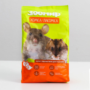 Корм-лакомство "ЗООМИР Хомка-лакомка" для грызунов, 500 г Корм-лакомство "ЗООМИР Хомка-лакомка" для грызунов, 500 г