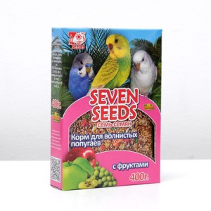 Корм Seven Seeds Special для волнистых попугаев, с фруктами, 400 г Корм Seven Seeds Special для волнистых попугаев, с фруктами, 400 г