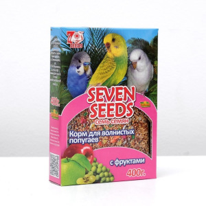 Корм Seven Seeds Special для волнистых попугаев, с фруктами, 400 г Корм Seven Seeds Special для волнистых попугаев, с фруктами, 400 г