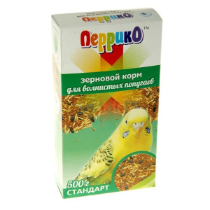 Корм зерновой "Перрико стандарт" для волнистых попугаев, коробка 500 г Корм зерновой "Перрико стандарт" для волнистых попугаев, коробка 500 г