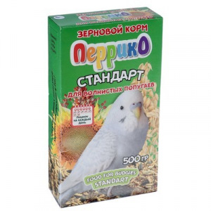 Корм зерновой "Перрико стандарт" для волнистых попугаев, коробка 500 г Корм зерновой "Перрико стандарт" для волнистых попугаев, коробка 500 г