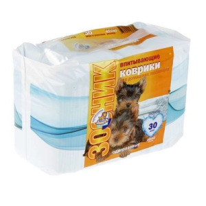 Коврики впитывающие Зооник, 40 х 60 см, 30 шт Коврики впитывающие Зооник, 40 х 60 см, 30 шт