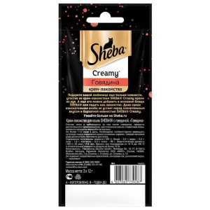 Крем-лакомство Sheba для кошек, говядина, 36 г Крем-лакомство Sheba для кошек, говядина, 36 г