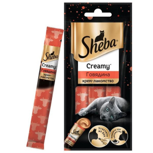 Крем-лакомство Sheba для кошек, говядина, 36 г Крем-лакомство Sheba для кошек, говядина, 36 г