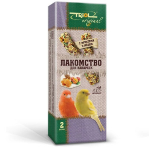 Лакомство Triol для канареек, с фруктами и мёдом Лакомство Triol для канареек, с фруктами и мёдом