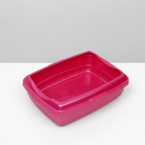 Лоток большой с бортиком Atlantis LUX, 43 х 33 х 12,5 см, рубин перламутр Лоток большой с бортиком Atlantis LUX, 43 х 33 х 12,5 см, рубин перламутр