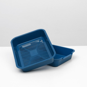 Лоток с сеткой №3, 36 х 26 х 6,5 см, синий Лоток с сеткой №3, 36 х 26 х 6,5 см, синий