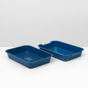 Лоток с сеткой №3, 36 х 26 х 6,5 см, синий Лоток с сеткой №3, 36 х 26 х 6,5 см, синий