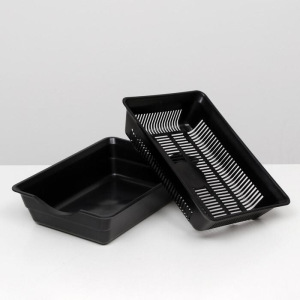 Лоток с сеткой №4, 36 х 25,5 х 9 см чёрный Лоток с сеткой №4, 36 х 25,5 х 9 см чёрный