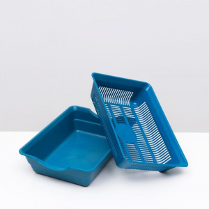 Лоток с сеткой №4, 36 х 25,5 х 9 см синий Лоток с сеткой №4, 36 х 25,5 х 9 см синий