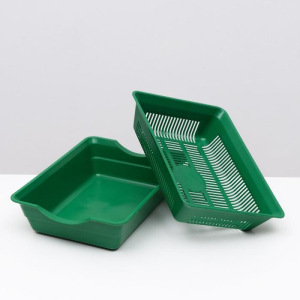 Лоток с сеткой №4, 36 х 25,5 х 9 см зеленый Лоток с сеткой №4, 36 х 25,5 х 9 см зеленый
