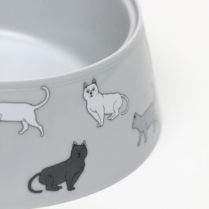 Миска Cats 0,3л, 14,5 x 14,5 x 4 см, серая Миска Cats 0,3л, 14,5 x 14,5 x 4 см, серая