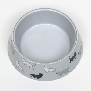 Миска Cats 0,3л, 14,5 x 14,5 x 4 см, серая Миска Cats 0,3л, 14,5 x 14,5 x 4 см, серая