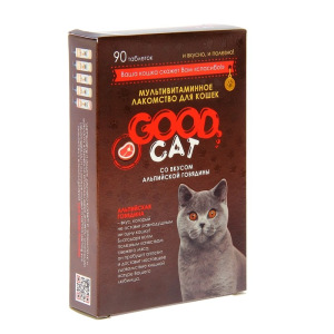 Мультивитаминное лакомство GOOD CAT для кошек, альпийская говядина, 90 таб Мультивитаминное лакомство GOOD CAT для кошек, альпийская говядина, 90 таб