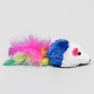 Набор игрушек для кошек: мышь 5 см и игрушка с бубенчиком "Амфитеатр" 6,8х4 см, микс цветов 381157 Набор игрушек для кошек: мышь 5 см и игрушка с бубенчиком "Амфитеатр" 6,8х4 см, микс цветов 381157