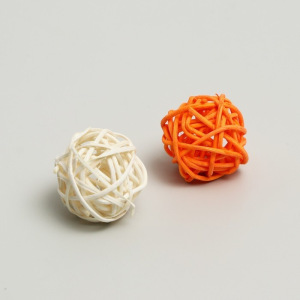 Набор из 2 плетеных шариков из лозы без бубенчиков, 3 см, микс цветов Набор из 2 плетеных шариков из лозы без бубенчиков, 3 см, микс цветов