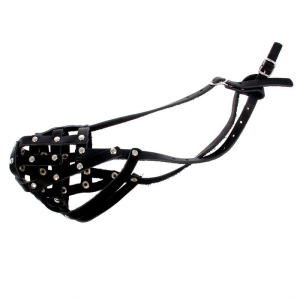 Намордник кожаный сетчатый с перемычкой №2 доберман, ДН 9,5 см, ОМ 28 см, микс Намордник кожаный сетчатый с перемычкой №2 доберман, ДН 9,5 см, ОМ 28 см, микс