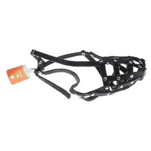 Намордник кожаный сетчатый с перемычкой №2 доберман, ДН 9,5 см, ОМ 28 см, микс Намордник кожаный сетчатый с перемычкой №2 доберман, ДН 9,5 см, ОМ 28 см, микс