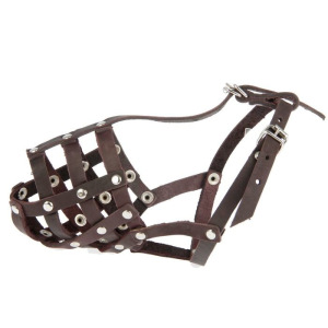 Намордник кожаный «Зооник» №1 (спаниель, сеттер), длина по носу 8 см, обхват морды 25 см, микс Намордник кожаный «Зооник» №1 (спаниель, сеттер), длина по носу 8 см, обхват морды 25 см, микс