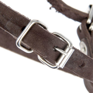 Намордник кожаный «Зооник» №5 (немецкая овчарка, терьер), длина по носу 11 см, обхват морды 36 см, микс Намордник кожаный «Зооник» №5 (немецкая овчарка, терьер), длина по носу 11 см, обхват морды 36 см, микс